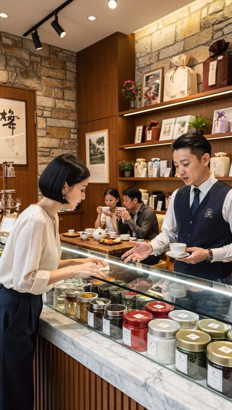 季節のおすすめティーセットがテーブルに置かれている