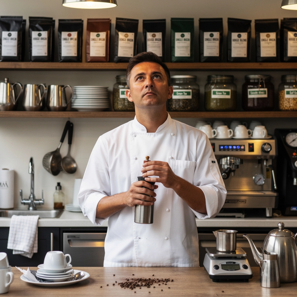 季節限定のフレーバーコーヒーが盛り付けられたカップの写真